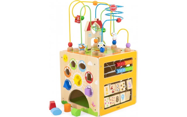Бізікуб дерев'яний Viga Toys Мультикуб 5 в 1 (44591)