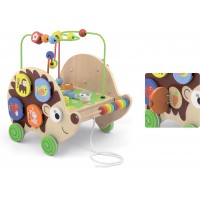 Деревянная каталка-бизиборд Viga Toys Ежик (50012)