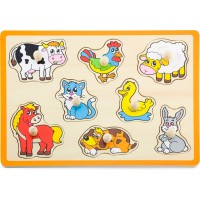 Пазл-вкладыш для раннего развития Viga Toys Домашние животные (50017)