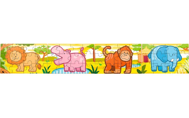 Дерев'яний пазл Viga Toys Джунглі 4 в 1, 48 ел. (50068)