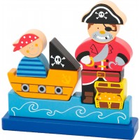 Магнитный деревянный пазл Viga Toys Пират (50077)