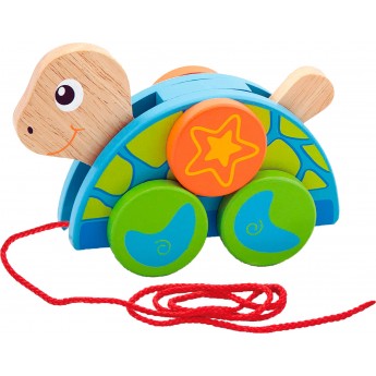 Дерев'яна іграшка каталка Viga Toys Черепаха (50080)