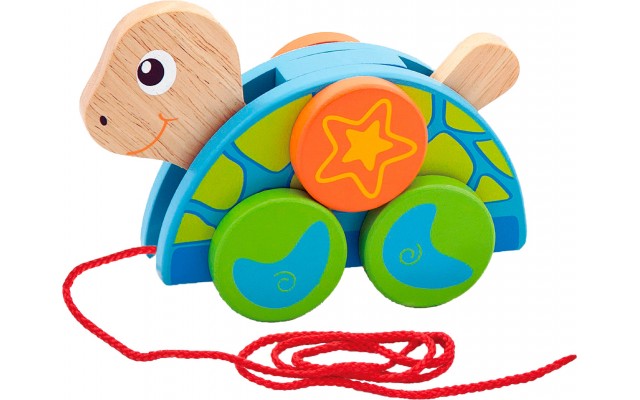 Дерев'яна іграшка каталка Viga Toys Черепаха (50080)