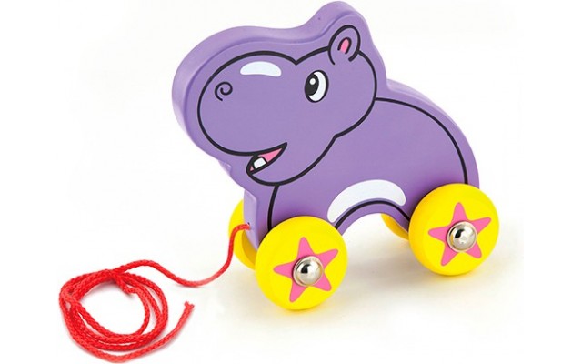 Деревянная игрушка каталка Viga Toys Бегемотик (50092)