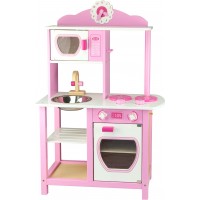 Детская деревянная кухня Viga Toys бело-розовая (50111)