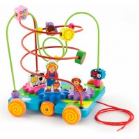 Деревянная игрушка каталка Viga Toys Лабиринт с шестеренками (50120)