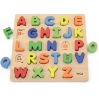 Дерев'яна гра-сортер Viga Toys Англійська абетка, великі літери (50124)