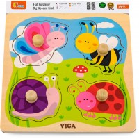 Деревянная рамка-вкладыш Viga Toys Насекомые (50131)