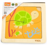 Дерев'яний пазл-вкладиш Viga Toys Черепашки, 4 ел. (50143)