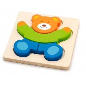 Деревянный пазл-вкладыш Viga Toys Мишка (50169)