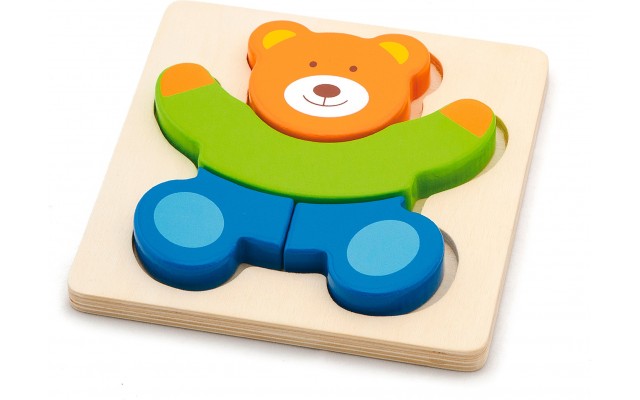 Деревянный пазл-вкладыш Viga Toys Мишка (50169)
