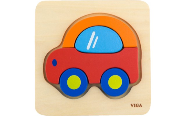 Деревянный пазл-вкладыш Viga Toys Машинка (50172)