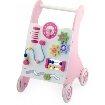 Детские ходунки-каталка Viga Toys с бизибордом (50178)