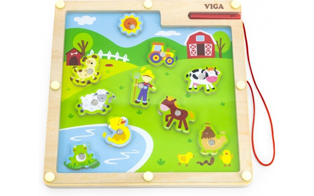 Настільна магнітна гра Viga Toys Ферма (50193)