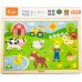 Дерев'яна рамка-вкладиш Viga Toys Ферма, 24 пазла (50197) title=