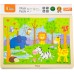 Дерев'яна рамка-вкладиш Viga Toys Звірятка, 24 пазла (50198) title=