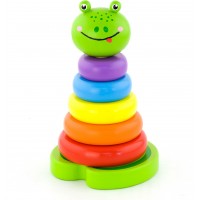 Деревянная игрушка пирамидка Viga Toys Жабка (50258)