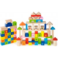 Дерев'яні ігрові кубики Viga Toys Абетка та числа, 100 шт. (50288)
