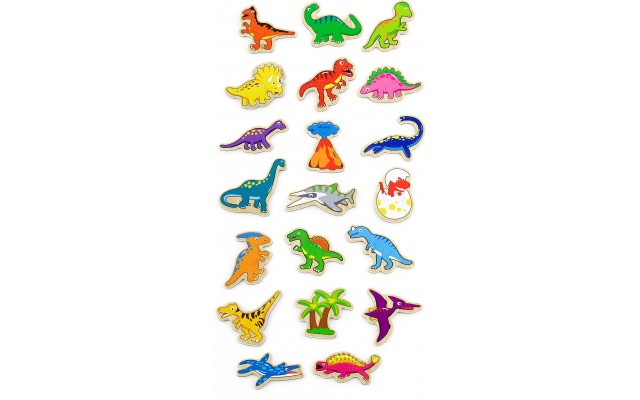 Набір ігрових магнітів Viga Toys Динозаври, 20 шт. (50289)