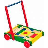 Детские ходунки-каталка Viga Toys Тележка с кубиками (50306B)