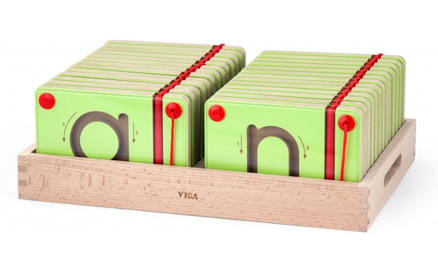 Дерев'яний набір Viga Toys Вчимося писати англійські малі літери (50338)