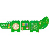 Развивающий настенный бизиборд Viga Toys Крокодил, 5 секций (50346FSC)