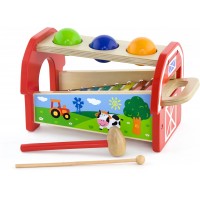 Игрушка стучалка Viga Toys 2 в 1 Ксилофон и шарики (50348)