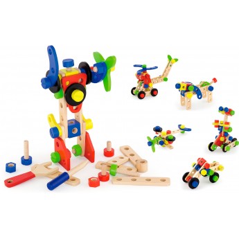 Деревянный развивающий конструктор Viga Toys, 68 эл. (50382)