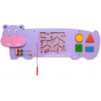 Обучающий настенный бизиборд Viga Toys Бегемотик (50470FSC)