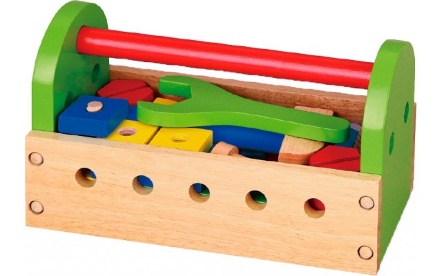 Игровой набор из дерева Viga Toys Ящик с инструментами, 23 эл. (50494)