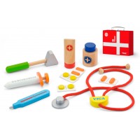 Игровой деревянный набор Viga Toys Чемоданчик доктора, 10 эл. (50530)