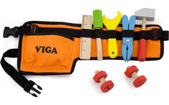 Ігровий набір Viga Toys Пояс з дерев'яними інструментами (50532)