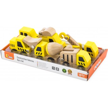 Набор деревянных машинок Viga Toys Строительная техника, 6 шт. (50541)