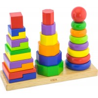 Игровой набор деревянных пирамидок Viga Toys Три фигуры (50567)