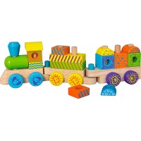Деревянная игрушка поезд-пирамидка Viga Toys Кубики (50572)