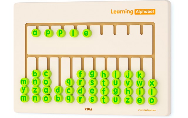 Настенный учебный бизиборд Viga Toys Английский алфавит (50674FSC)