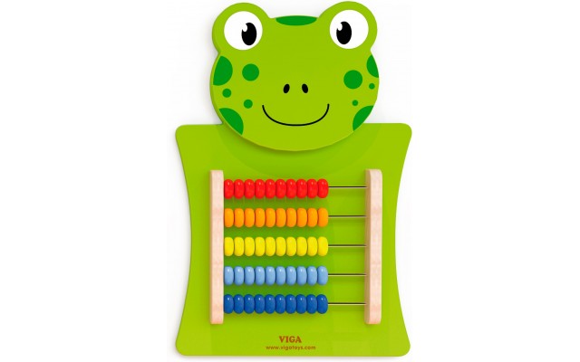 Настенный обучающий бизиборд Viga Toys Жабка со счетами (50679FSC)