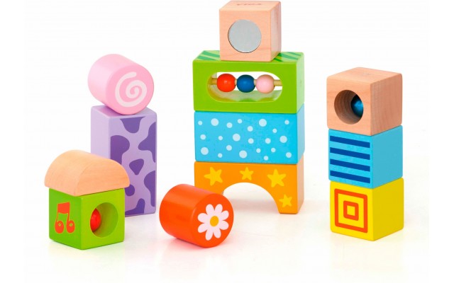 Набор игровых деревянных кубиков Viga Toys Погремушки (50682)