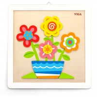 Набор для творчества Viga Toys Цветы, 6 красок (50685)