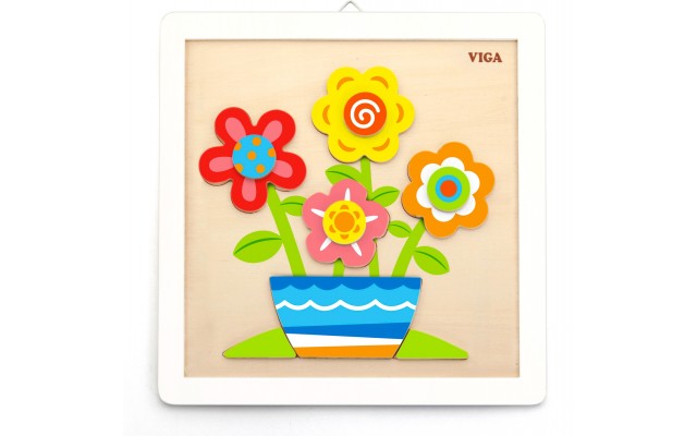 Набор для творчества Viga Toys Цветы, 6 красок (50685)