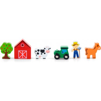 Аксесуари для дитячої залізниці Viga Toys Ферма, 6 шт. (50812)