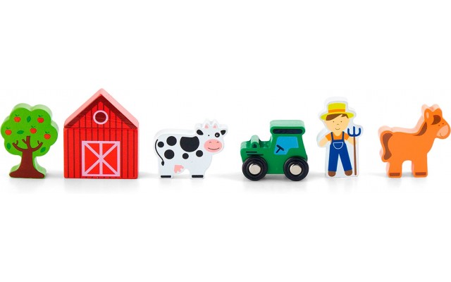 Аксесуари для дитячої залізниці Viga Toys Ферма, 6 шт. (50812)