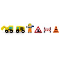 Аксессуары для детской железной дороги Viga Toys Дорожные работы, 6 шт. (50813)