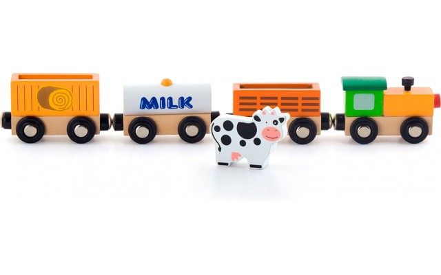 Игрушечный поезд-ферма для железной дороги Viga Toys (50821)
