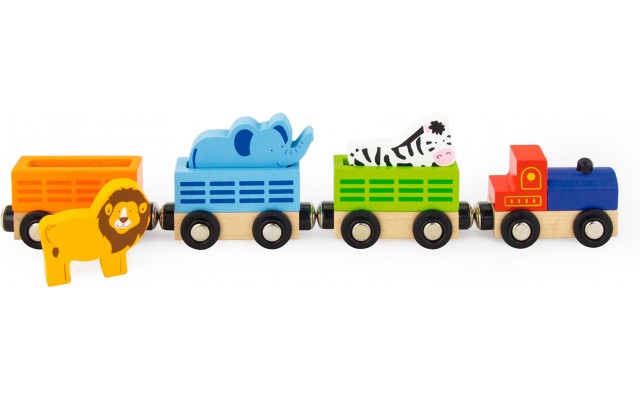 Игрушечный поезд-зоопарк для железной дороги Viga Toys (50822)