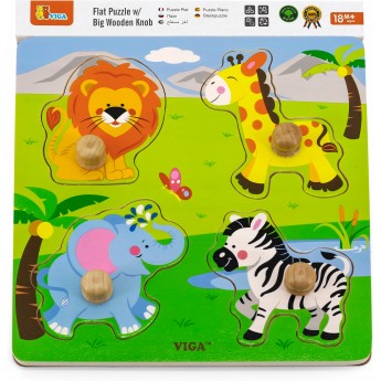 Деревянная рамка-вкладыш Viga Toys Животные Африки (50840)