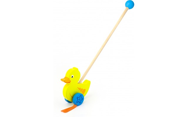 Деревянная игрушка-каталка Viga Toys Утенок (50961)