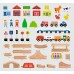 Игровой набор Viga Toys Деревянная железная дорога, 90 эл. (50998) title=