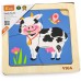 Деревянный пазл-вкладыш Viga Toys Коровка, 4 эл. (51313) title=