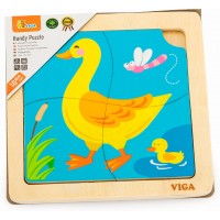 Дерев'яний пазл-вкладиш Viga Toys Качечки, 4 ел. (51314)